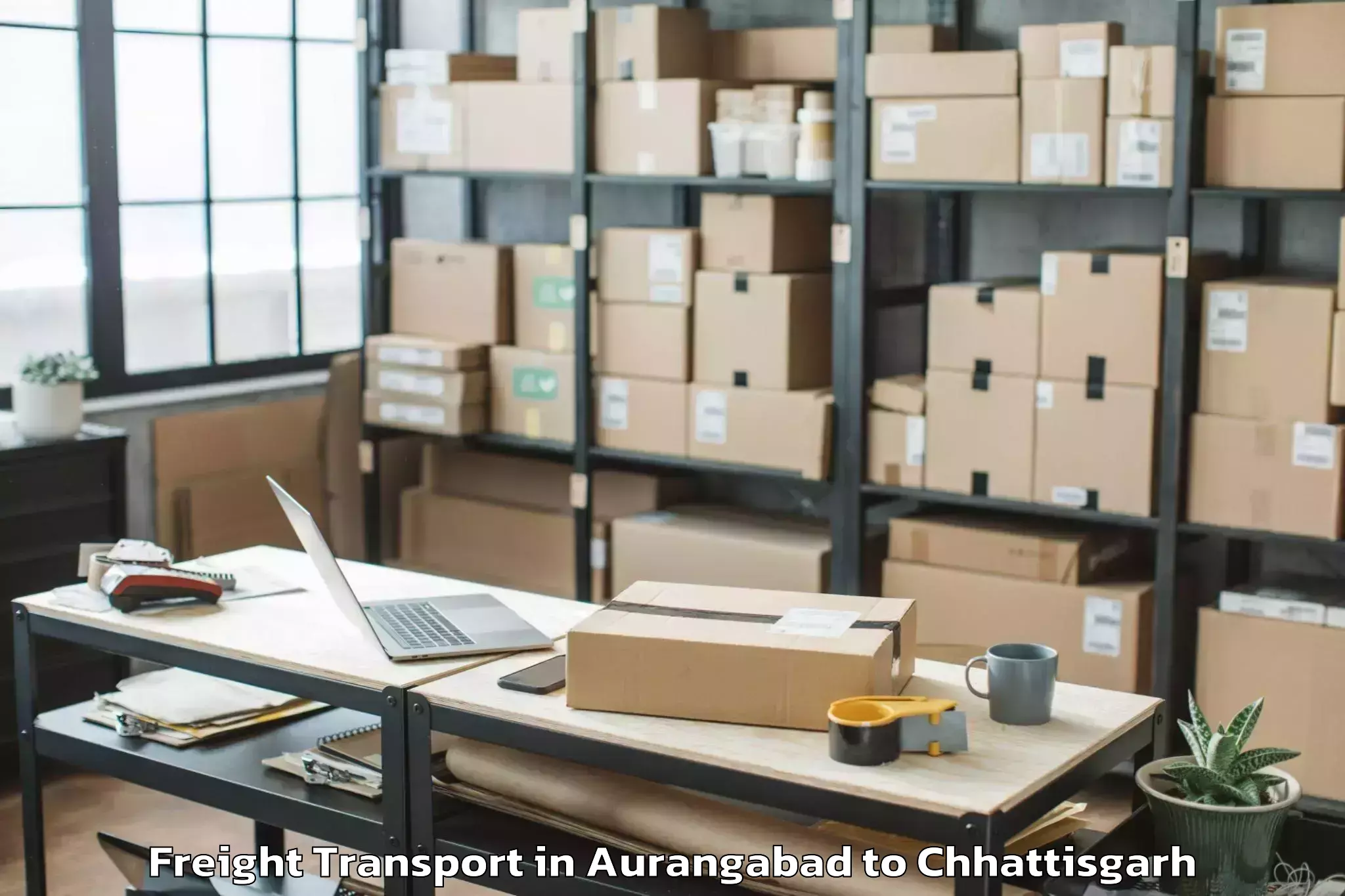 Hassle-Free Aurangabad to City Center Mall Raipur Freight Transport